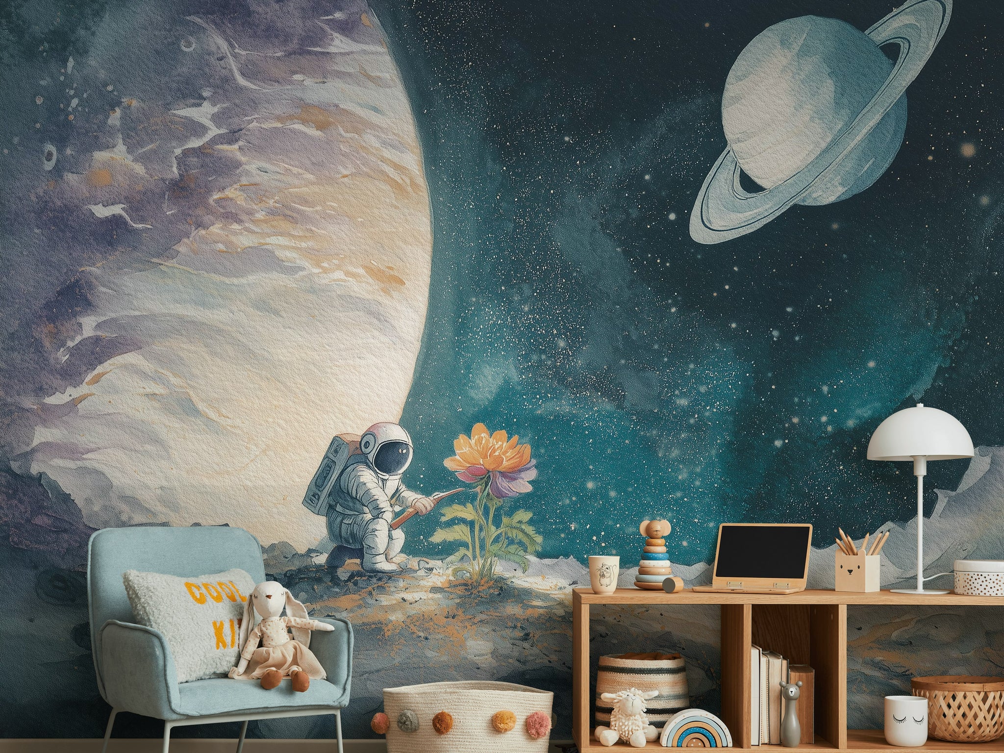 Space Exploration Wallpaper Astronaut Removable Cosmic Wall Double Roll