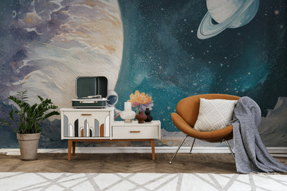 Space Exploration Wallpaper Astronaut Removable Cosmic Wall Double Roll