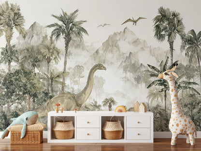 Dinosaurs Wallpaper Prehistoric Removable Nature Wall Mural