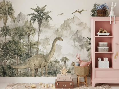 Dinosaurs Wallpaper Prehistoric Removable Nature Wall Mural
