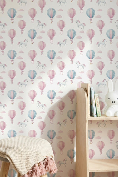 Whimsical Wallpaper Pastel Airy Removable Wall Decor
