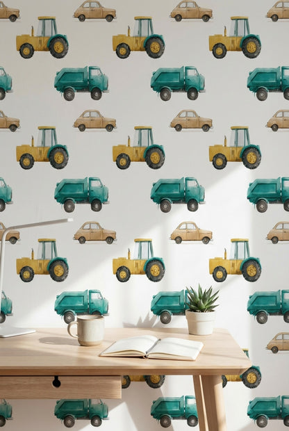 Watercolor Wallpaper Yellow White Background Mural