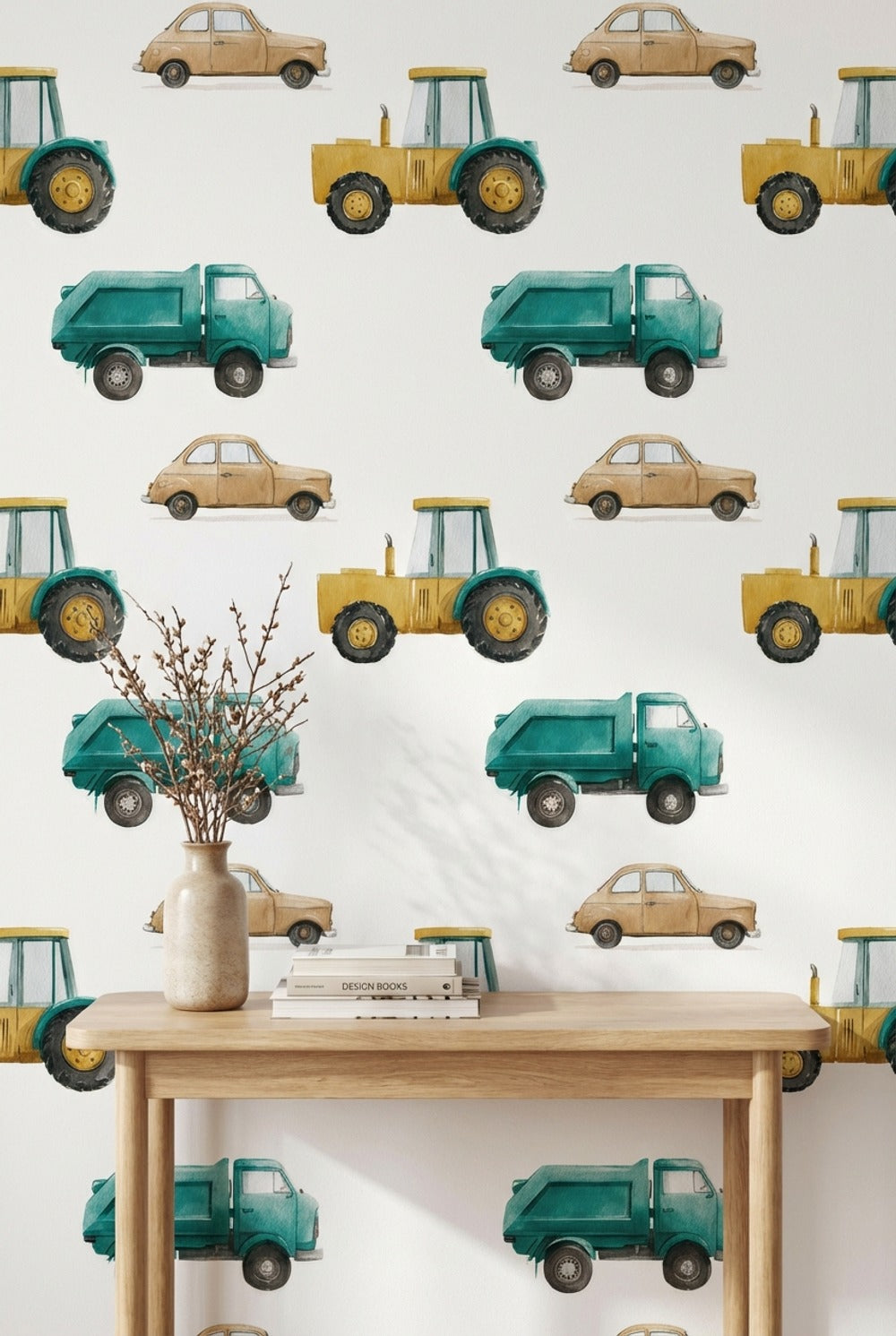 Watercolor Wallpaper Yellow White Background Mural