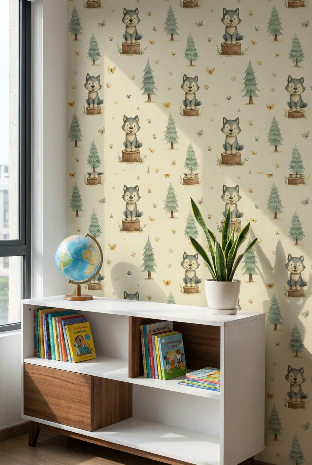 Whimsical Wallpaper Cartoons Nature Removable Wall Decor