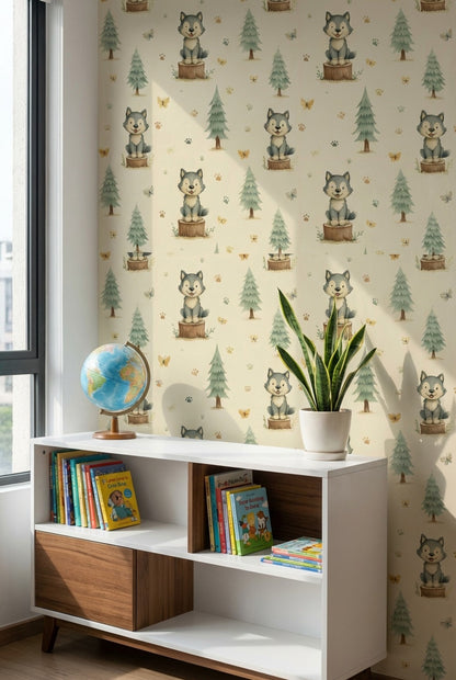 Whimsical Wallpaper Cartoons Nature Removable Wall Decor