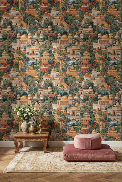 Exotic Architectural Wallpaper Scenic Landscape Wall Mural