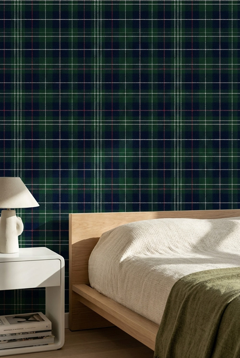Plaid Wallpaper Traditional Removable Pattern Wall Decor