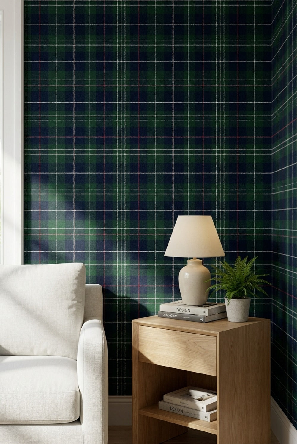 Plaid Wallpaper Traditional Removable Pattern Wall Decor