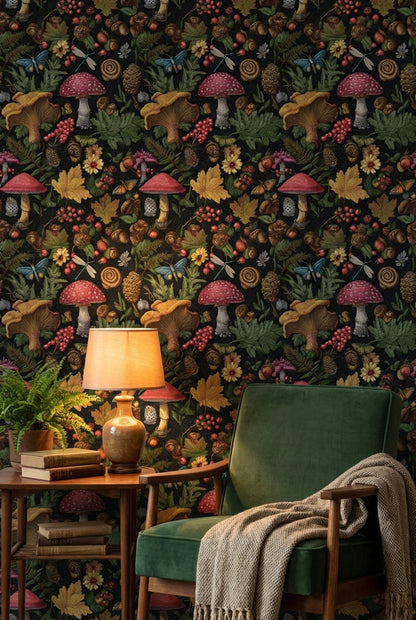 Vintage Nature Wallpaper Botanical Eclectic Wall Double Roll