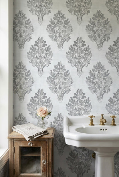 Damask Wallpaper Floral Traditional Removable Wall Decor