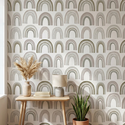 Geometric Wallpaper Arches Removable Abstract Wall Decor