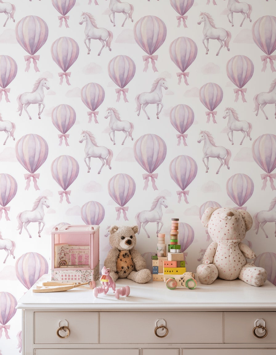 Whimsical Wallpaper Pastel Removable Fantasy Wall Double Roll