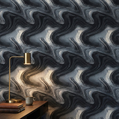Modern Marble Wallpaper Gray Removable Abstract Wall Decor