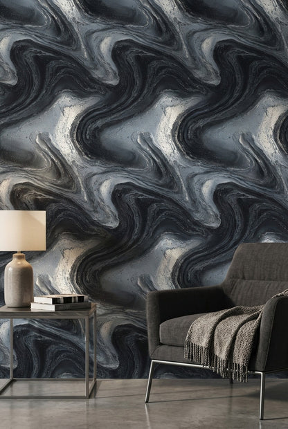 Modern Marble Wallpaper Gray Removable Abstract Wall Decor