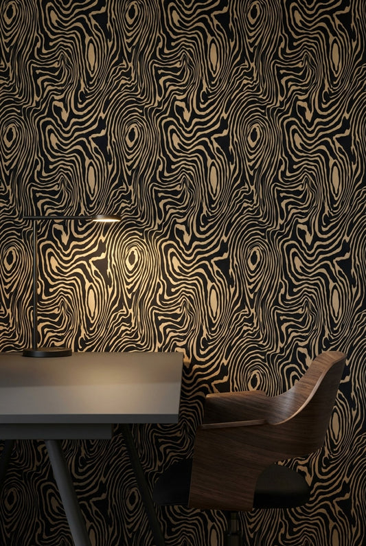 Abstract Pattern Wallpaper Organic Beige Wall Decor