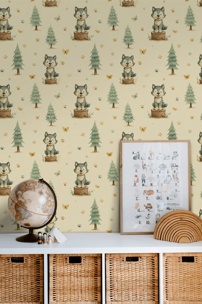 Whimsical Wallpaper Cartoons Nature Removable Wall Decor