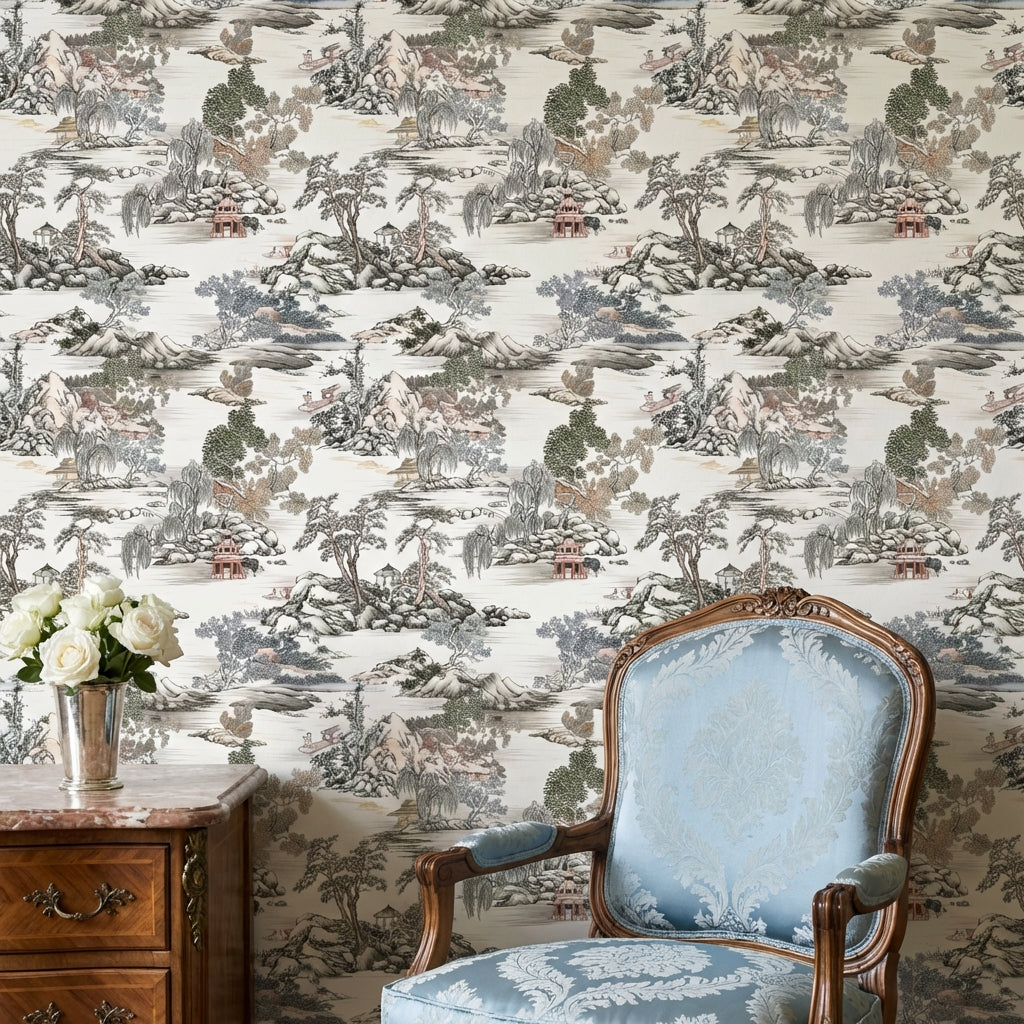 Oriental Landscape Wallpaper Scenic Nature Wall Mural