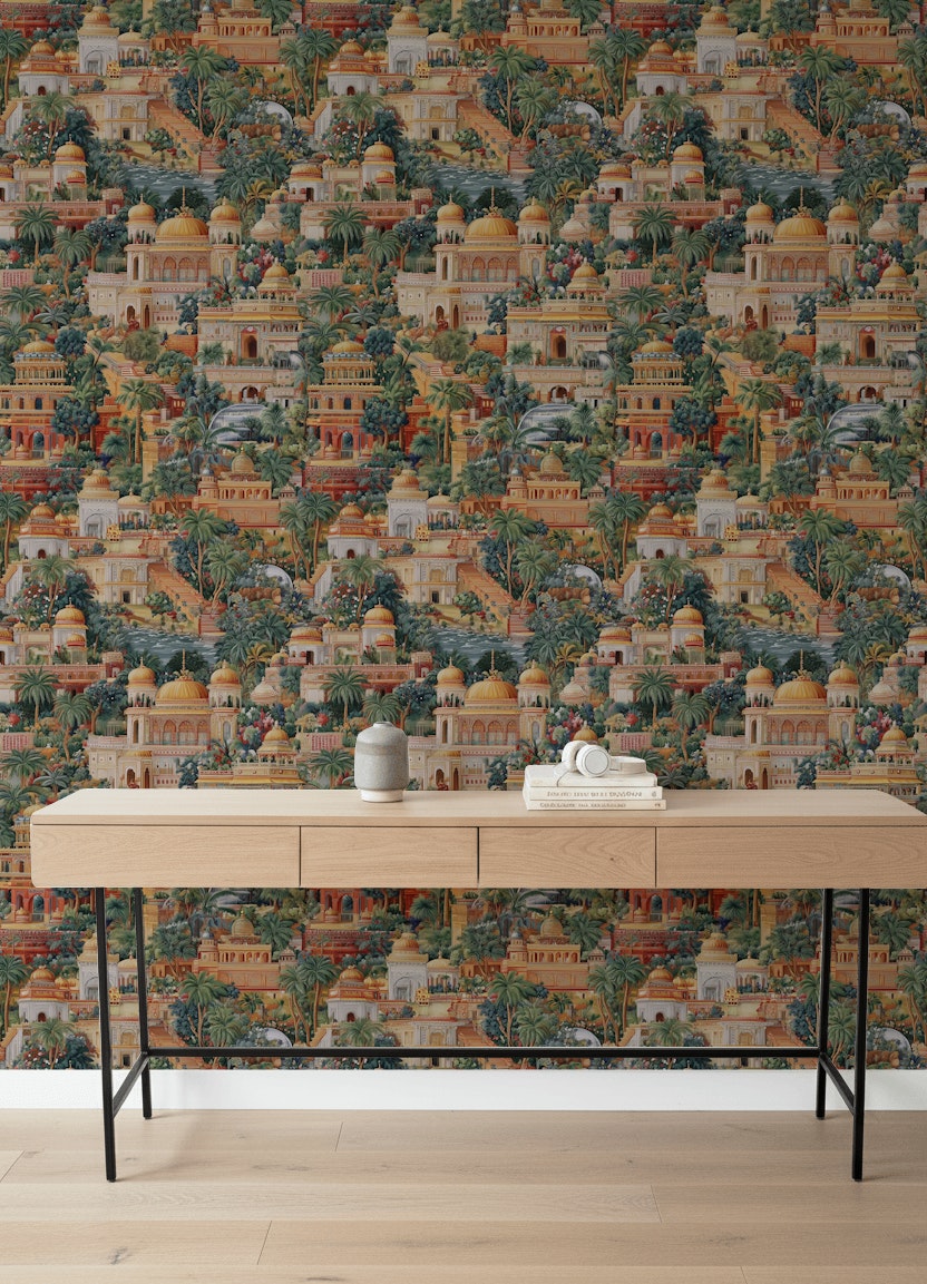 Exotic Architectural Wallpaper Scenic Landscape Wall Mural