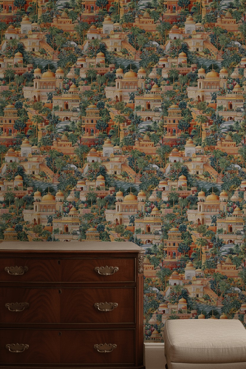 Exotic Architectural Wallpaper Scenic Landscape Wall Mural