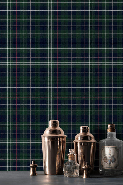 Plaid Wallpaper Traditional Removable Pattern Wall Decor