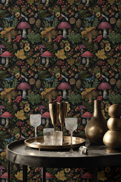 Vintage Nature Wallpaper Botanical Eclectic Wall Double Roll