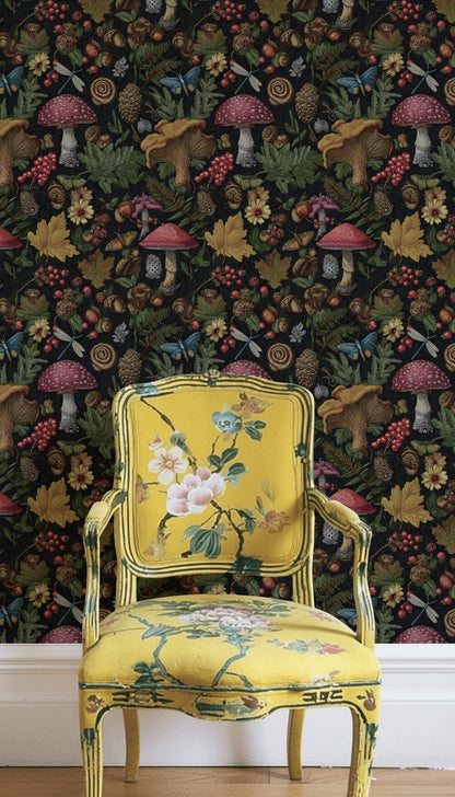 Vintage Nature Wallpaper Botanical Eclectic Wall Double Roll