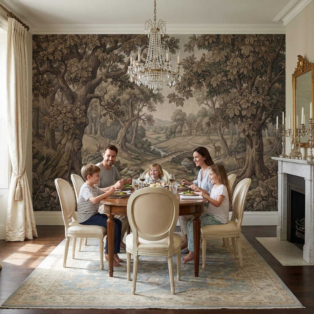 Woodland Wallpaper Trees Cottage Wall Mural