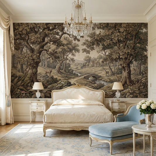 Woodland Wallpaper Trees Cottage Wall Mural