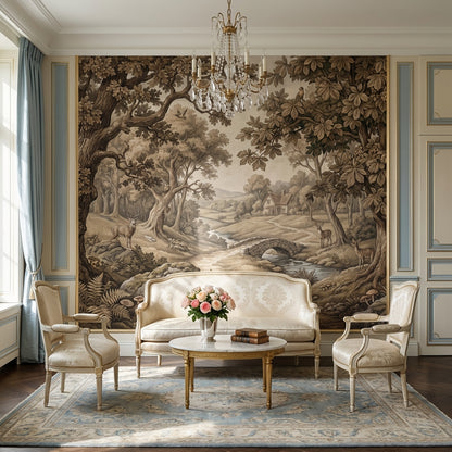 Woodland Wallpaper Trees Cottage Wall Mural