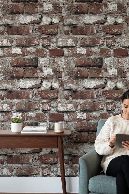 Brick Wall Wallpaper Rustic Removable Industrial Wall Double Roll