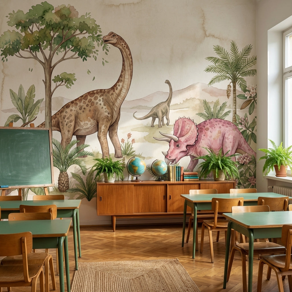 Dinosaurs Wallpaper Prehistoric Nature Removable Wall Decor