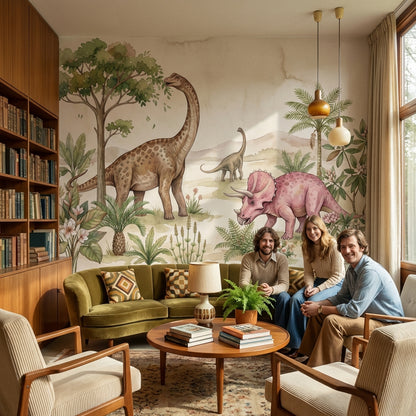 Dinosaurs Wallpaper Prehistoric Nature Removable Wall Decor