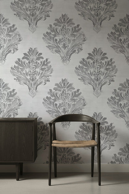 Damask Wallpaper Floral Traditional Removable Wall Decor