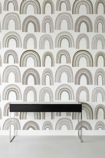 Geometric Wallpaper Arches Removable Abstract Wall Decor
