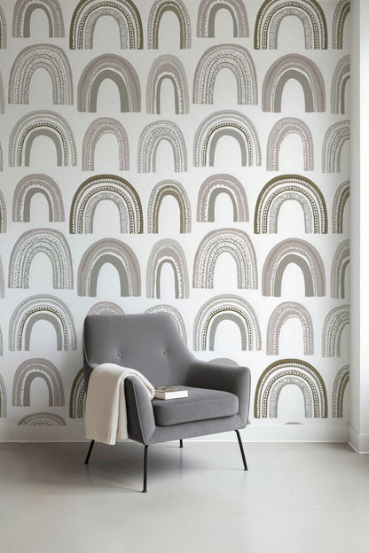 Geometric Wallpaper Arches Removable Abstract Wall Decor