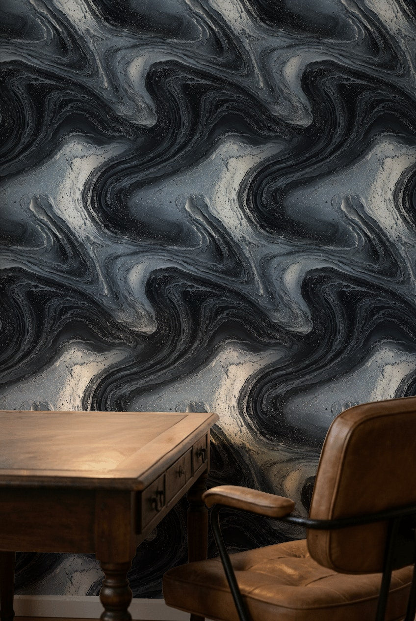 Modern Marble Wallpaper Gray Removable Abstract Wall Decor