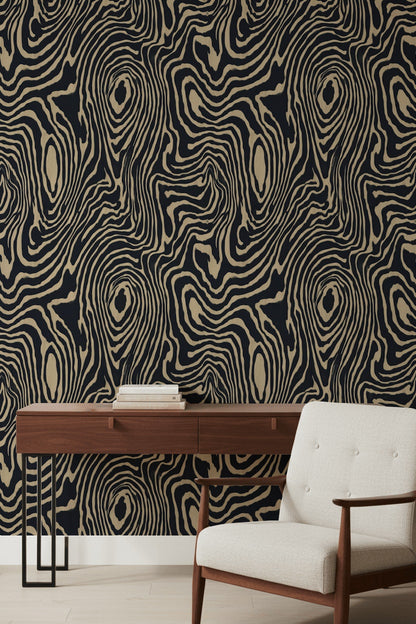Abstract Pattern Wallpaper Organic Beige Wall Decor