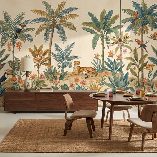 Exotic Jungle Wallpaper Tropical Vintage Wall Decor