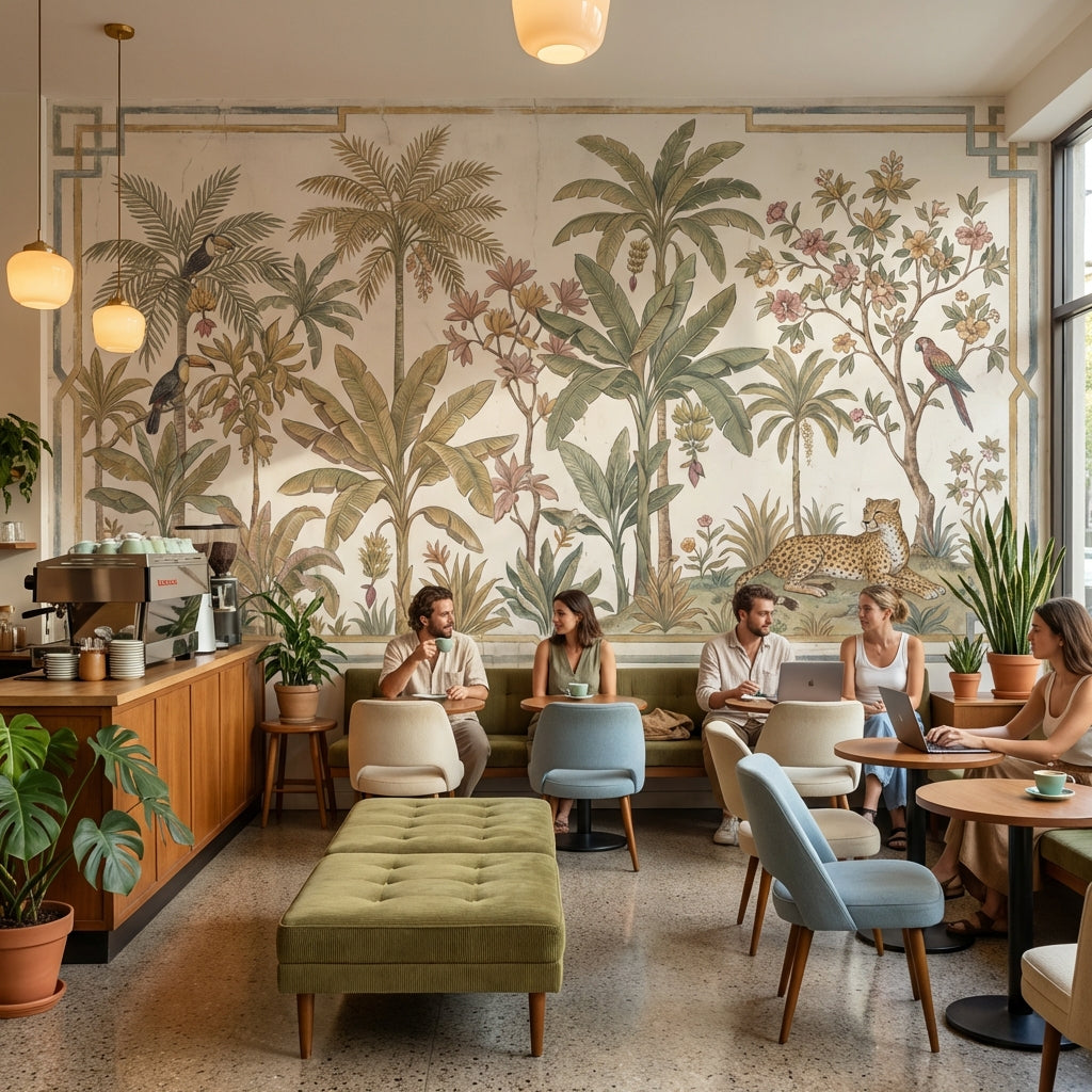 Tropical Wallpaper Vintage Exotic Wall Mural