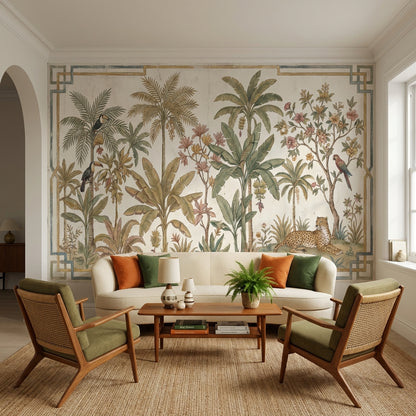 Tropical Wallpaper Vintage Exotic Wall Mural