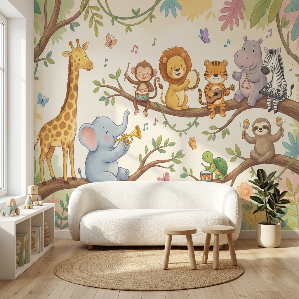 Animals Wallpaper Music Cartoon Wall Mural