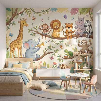 Animals Wallpaper Music Cartoon Wall Mural