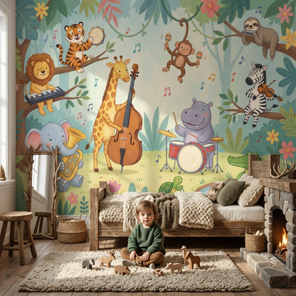 Animals Wallpaper Music Forest Wall Mural
