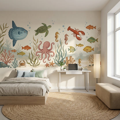 Underwater Wallpaper Sea Creatures Ocean Wall Mural