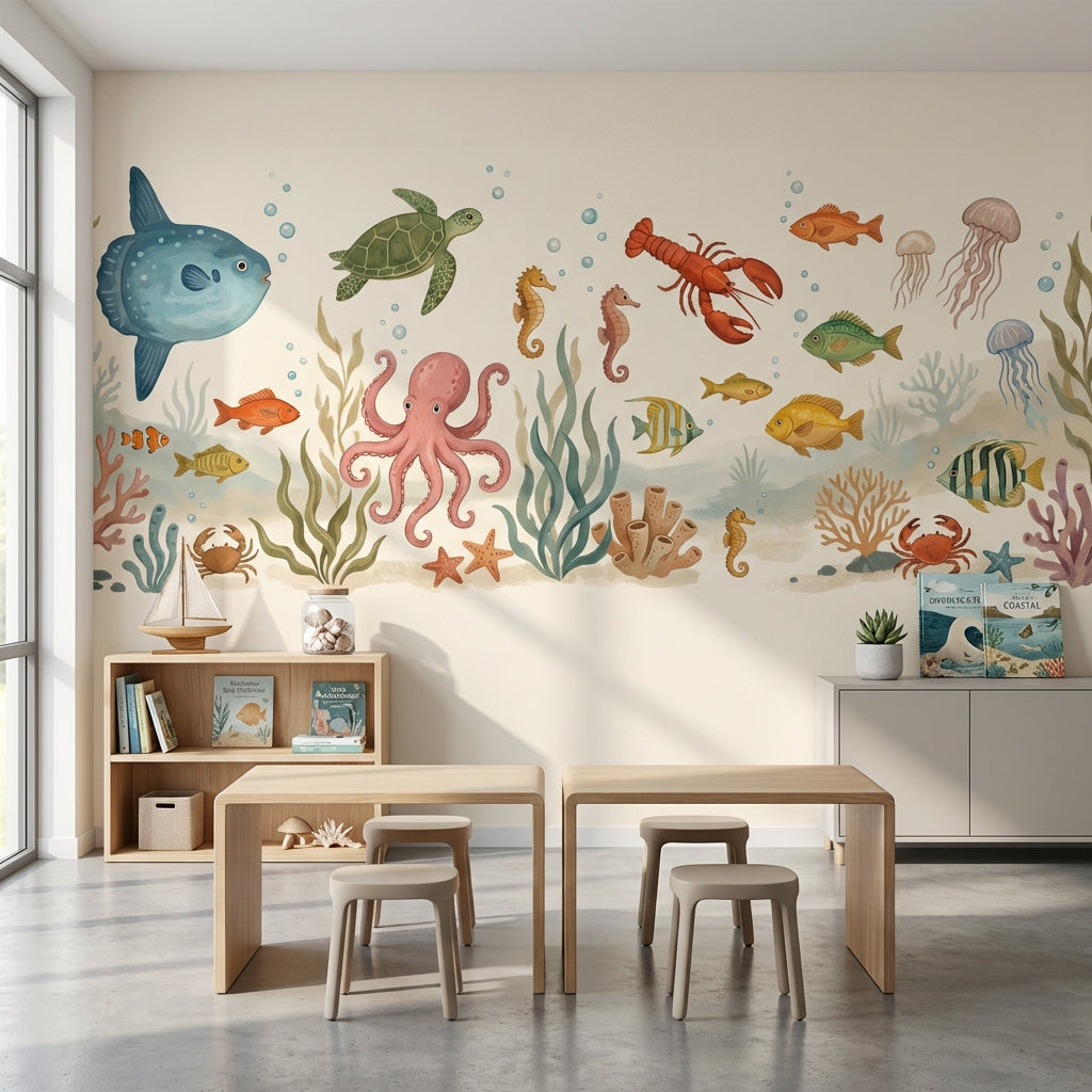 Underwater Wallpaper Sea Creatures Ocean Wall Mural