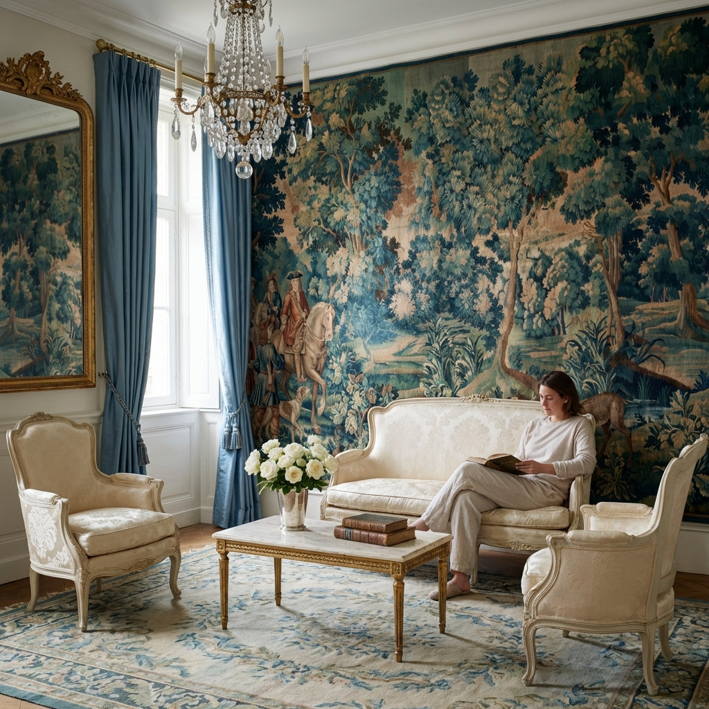 Hunting Landscape Wallpaper Forest Vintage Wall Mural