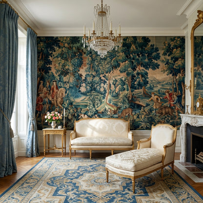 Hunting Landscape Wallpaper Forest Vintage Wall Mural