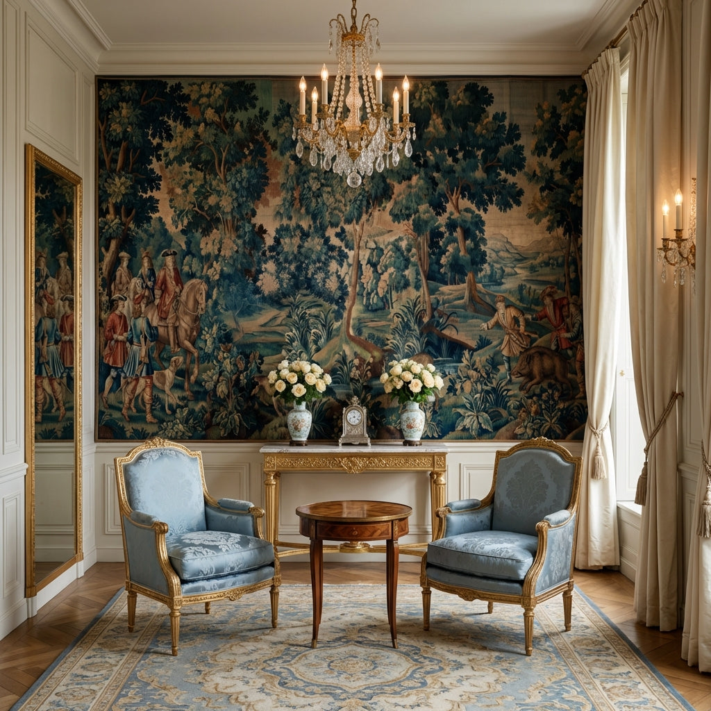 Hunting Landscape Wallpaper Forest Vintage Wall Mural