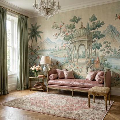 Landscape Wallpaper Pavilion Camel Wall Mural