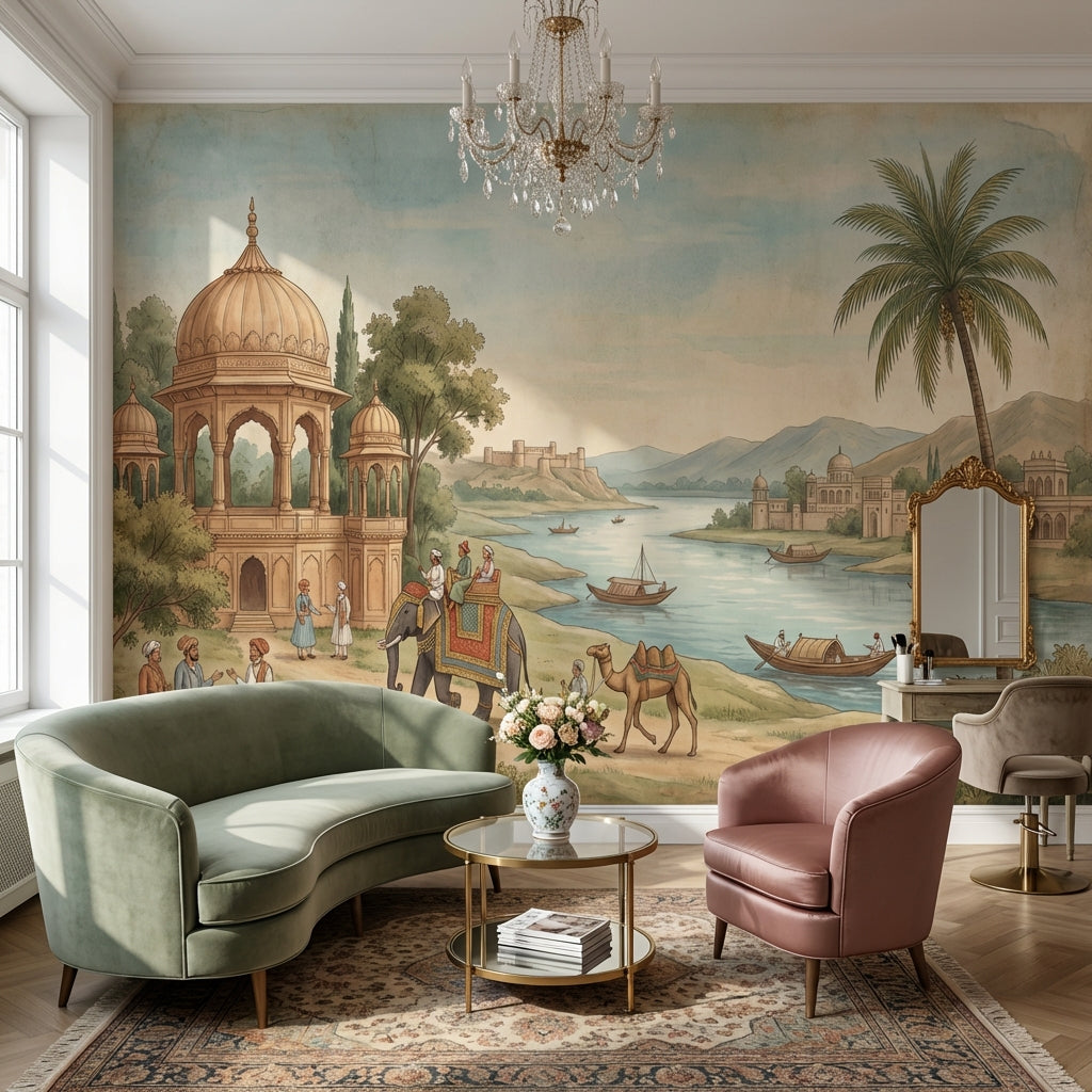 Landscape Wallpaper Vintage Cultural Wall Mural